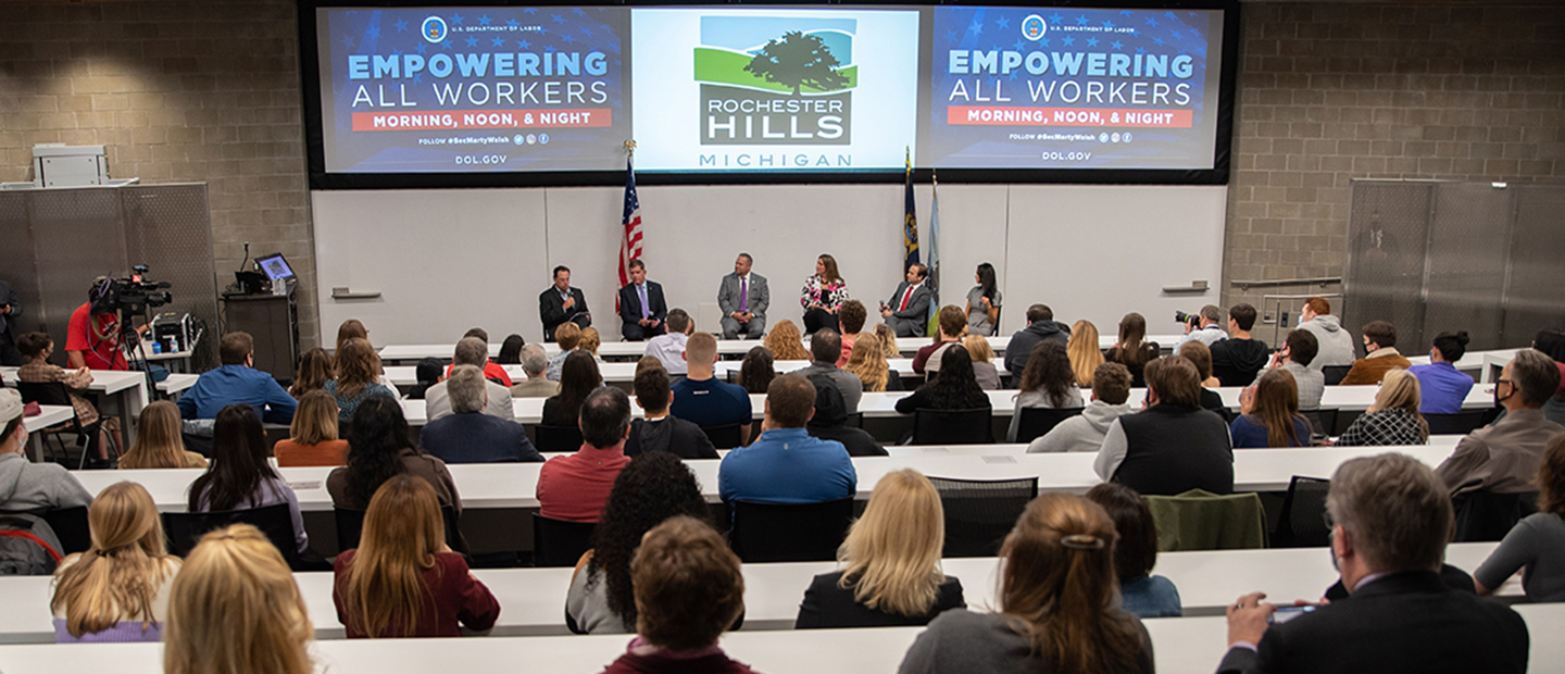 Audience at Empowering All Workers Event