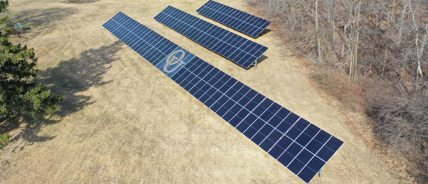 Engineering Solar panels with the OU logo