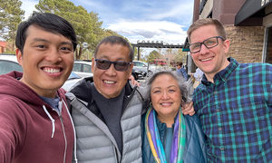 Dr. Cervtantes and his family and another OUWB alum