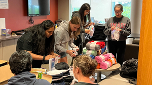 Participants in the drive sort goods