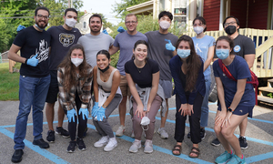 Participants in the day of service pose for a pic