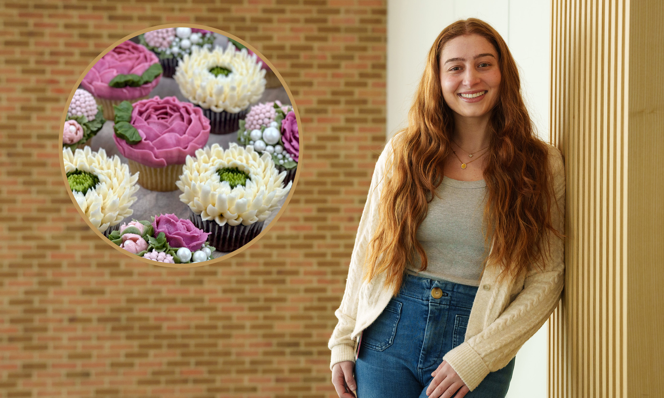 An image of Annabel Shaffou and cupcakes