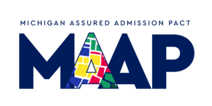 Michigan Assured Admission Pact above MAAP Logo