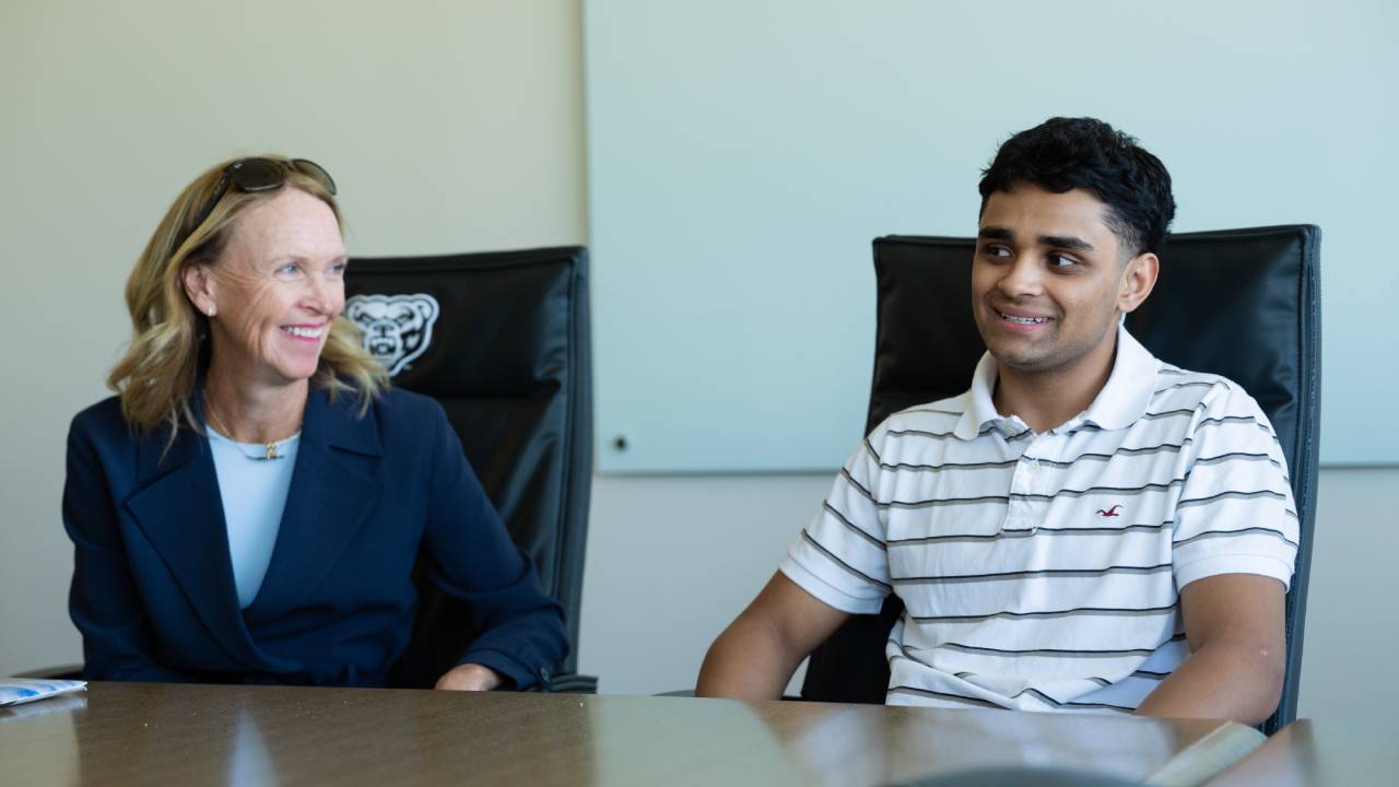 Christie Scoggin with Sairam Balaji