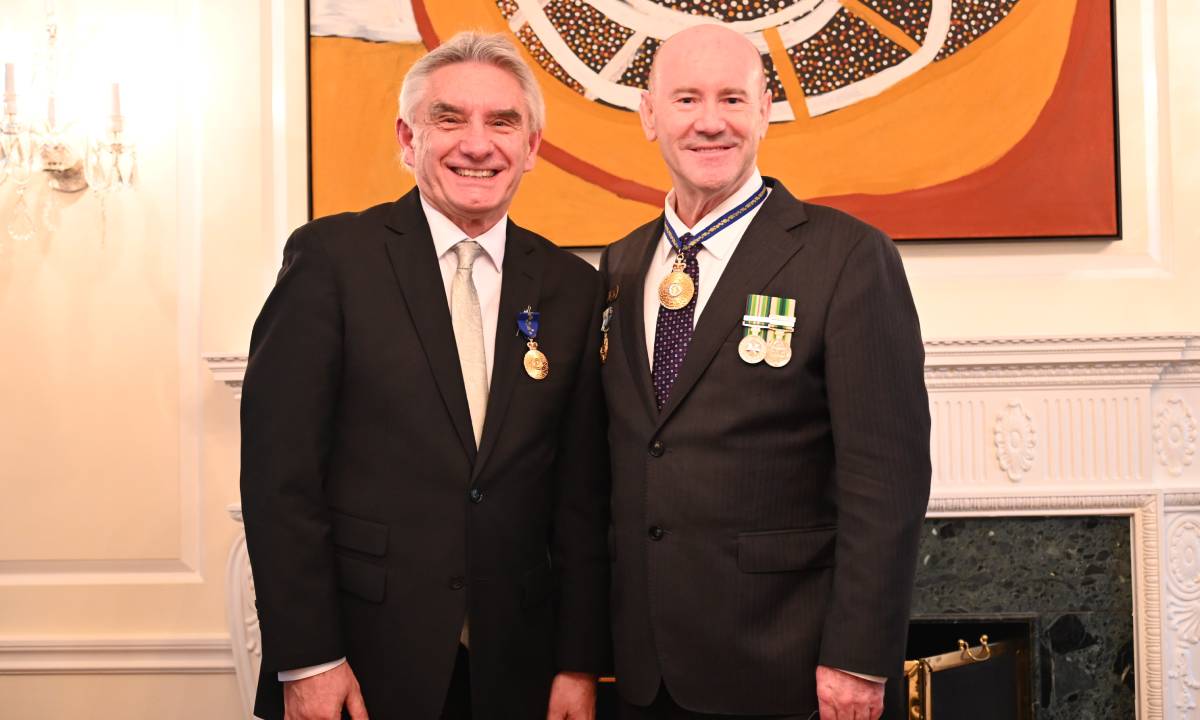 Graeme Harper and Australian Ambassador to the United States Greg Moriarty