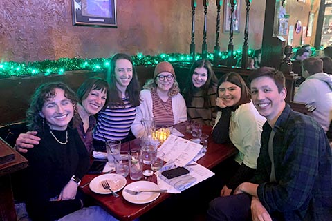 Mila with Chicago alums