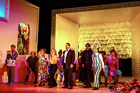 Performers on a stage.