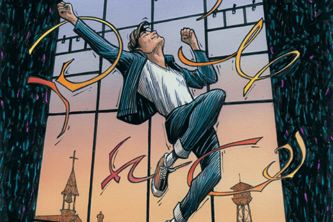 drawn comic image of footloose