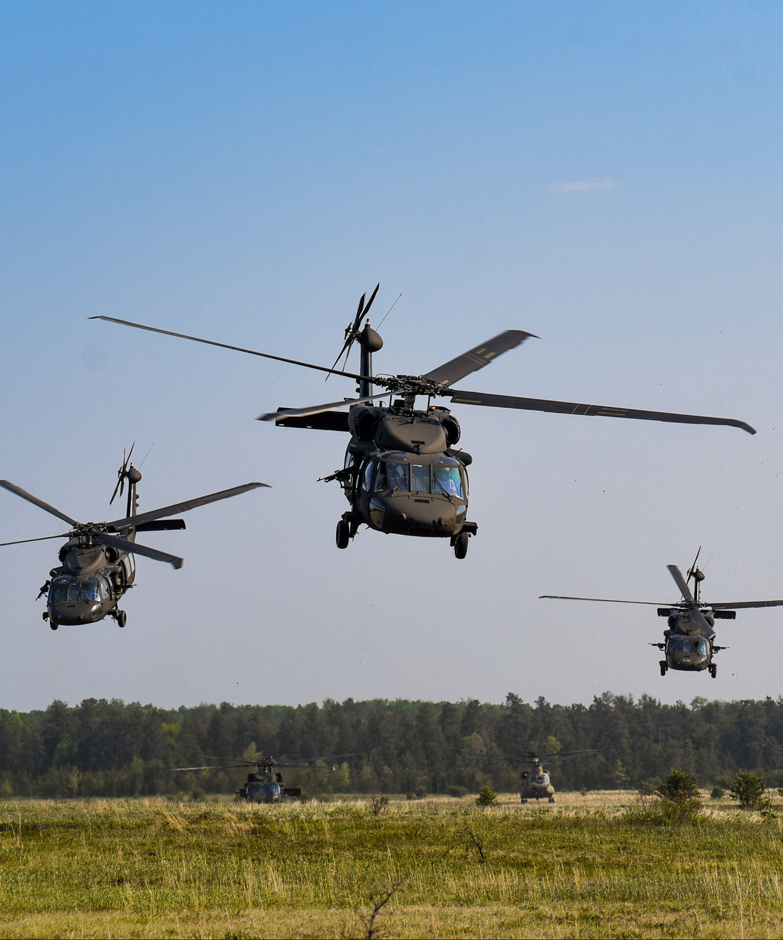 Three helicopters