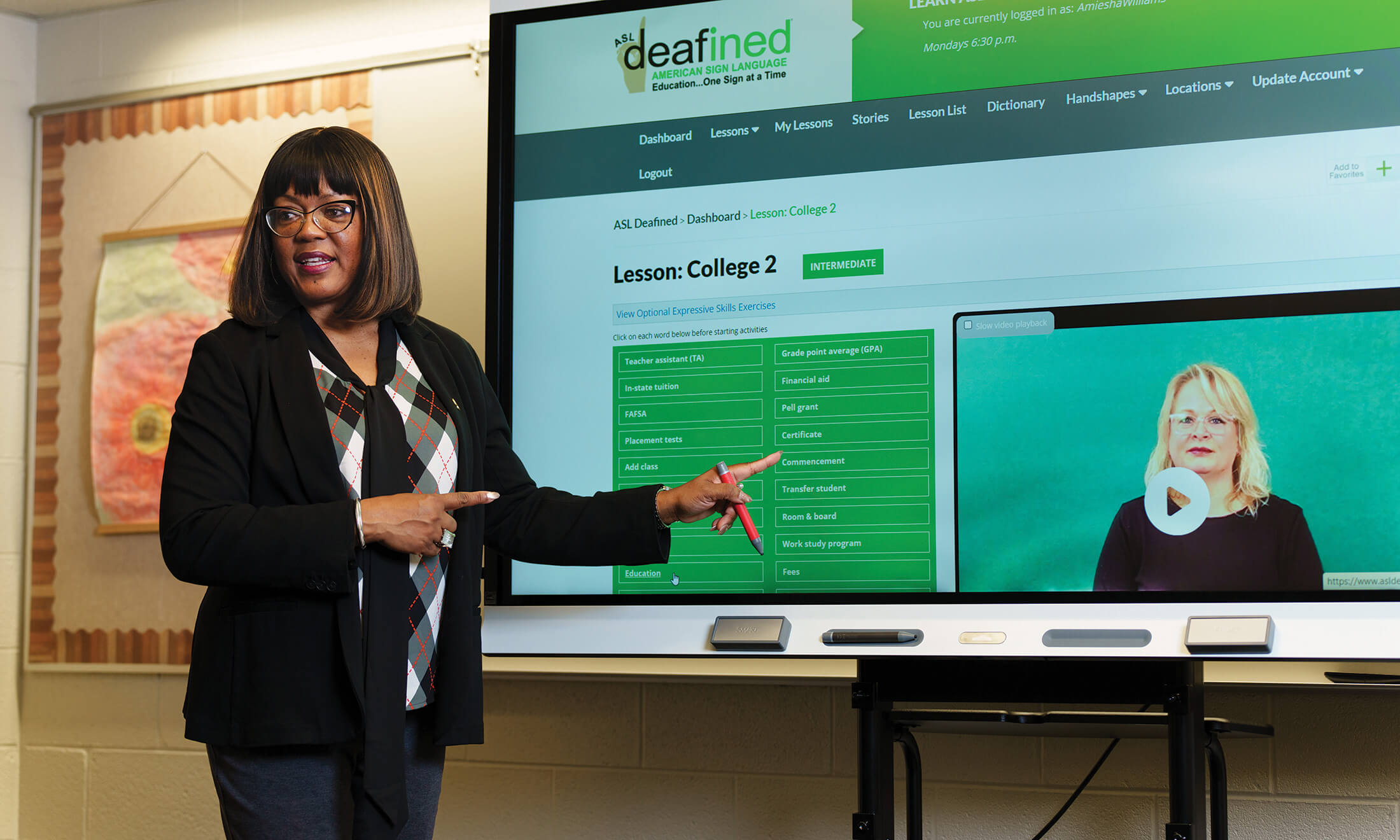 woman teaching