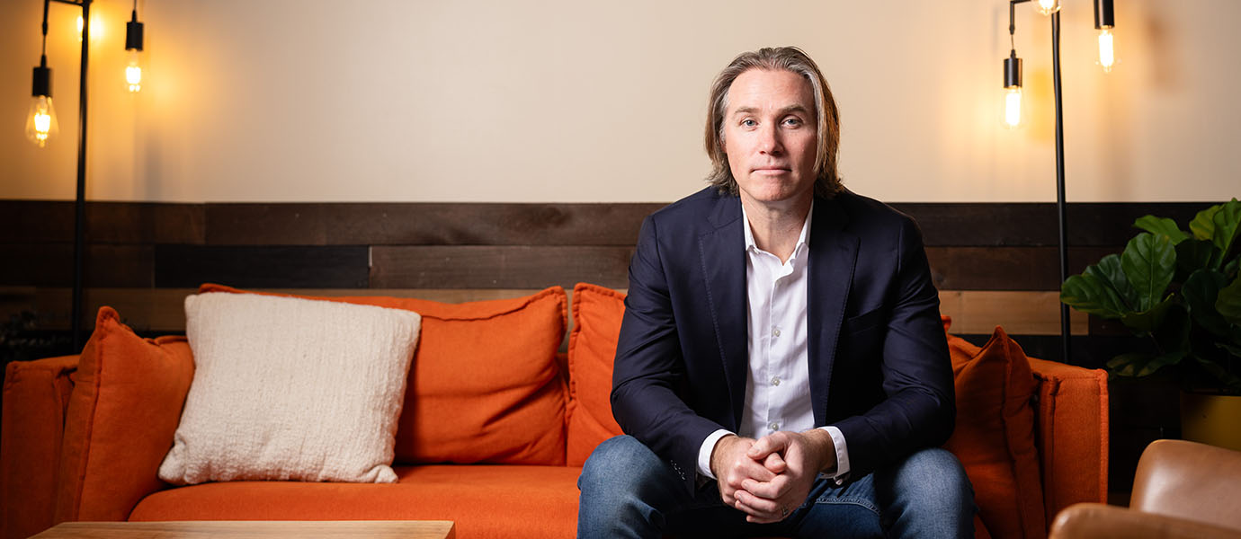 Man sitting on couch