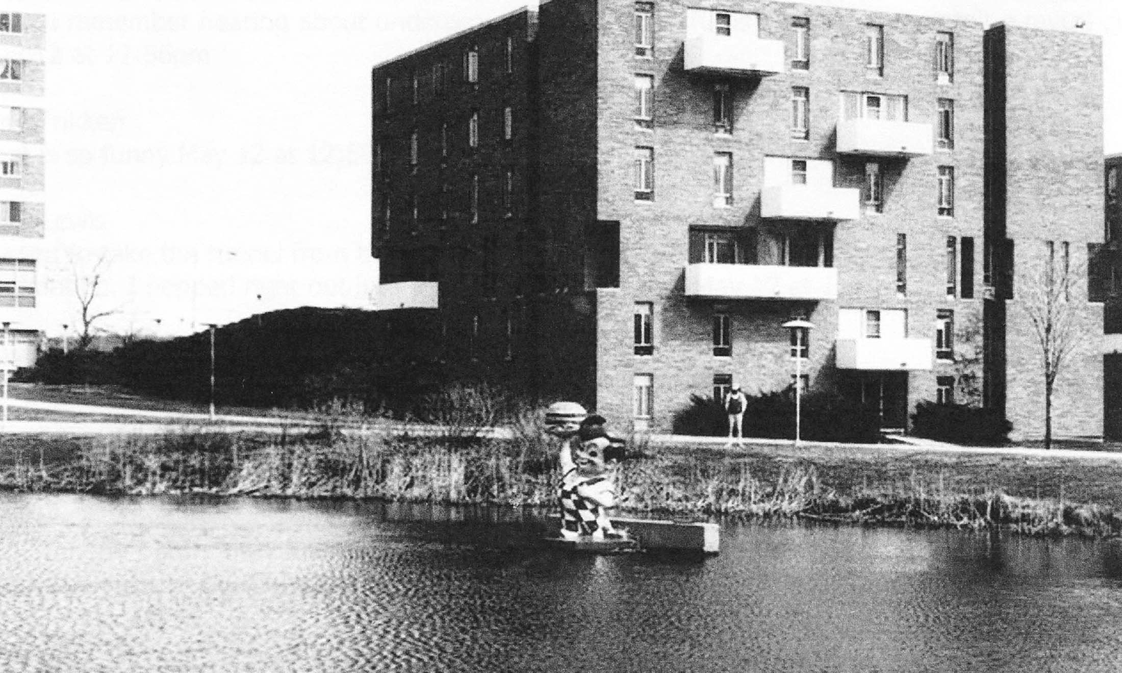 Black and white photo of Big Boy in Bear Lake