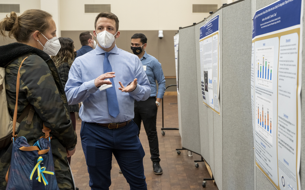 An image of a student at the conference