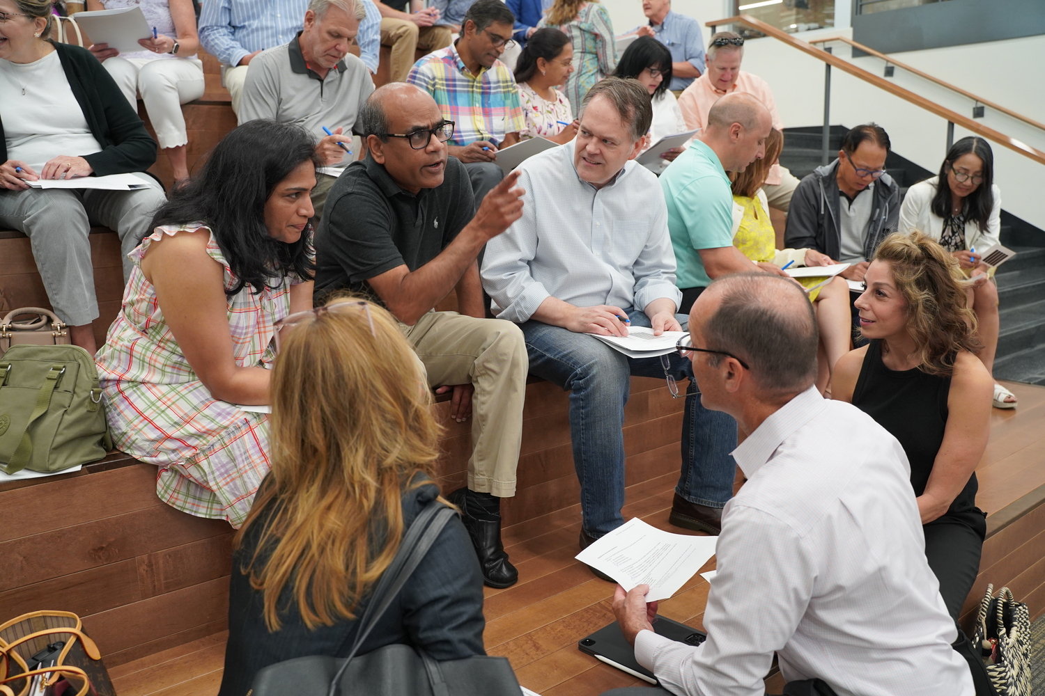 An image of people talking