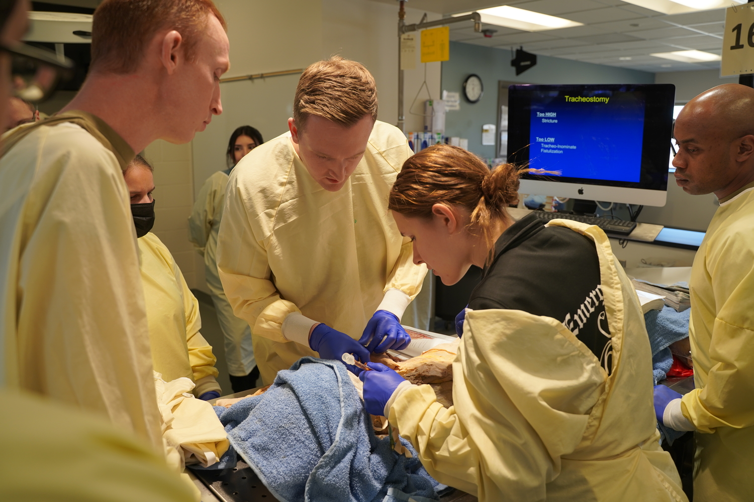 An image of the medics in the lab