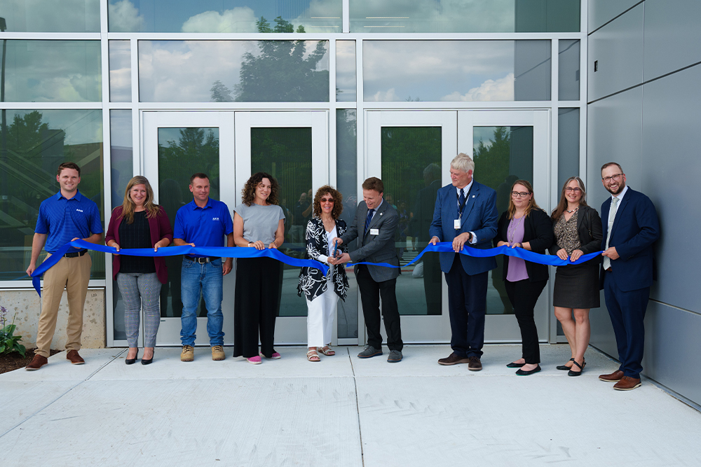 An image from the grand reopening of O'Dowd Hall