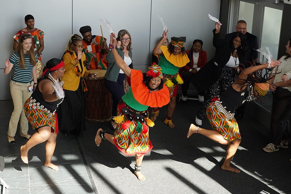 An image of people dancing at the event