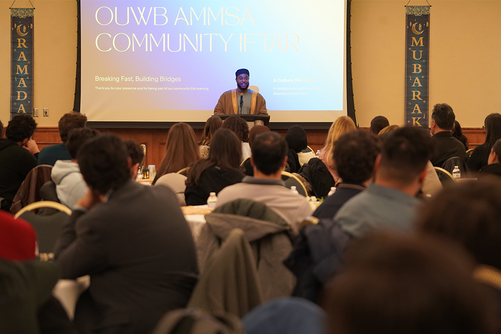 Br. Ibrahim Abdus-Sabur speaks during the event