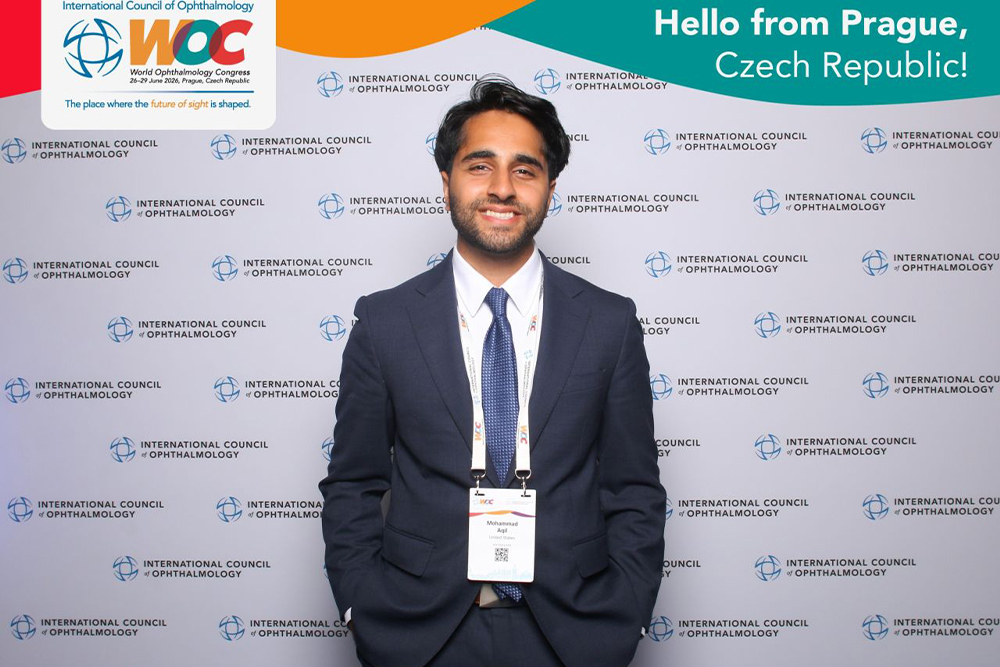 Aqil poses for a picture in Prague