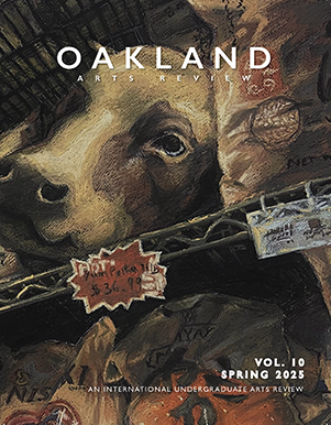 Oakland Arts Review Volume 10 Spring 2025 Cover with a graphic of a cow on it