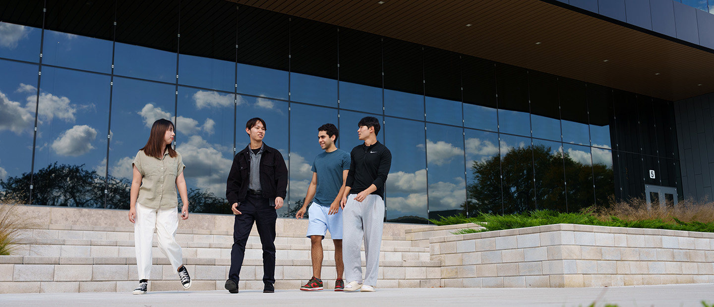 Four international students at Oakland University