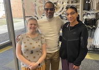 Professor Jay Marks posing with a group of students