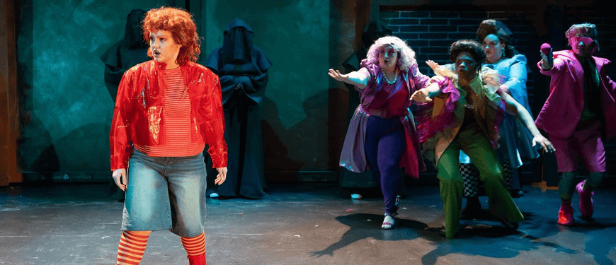 Actors in a play on stage